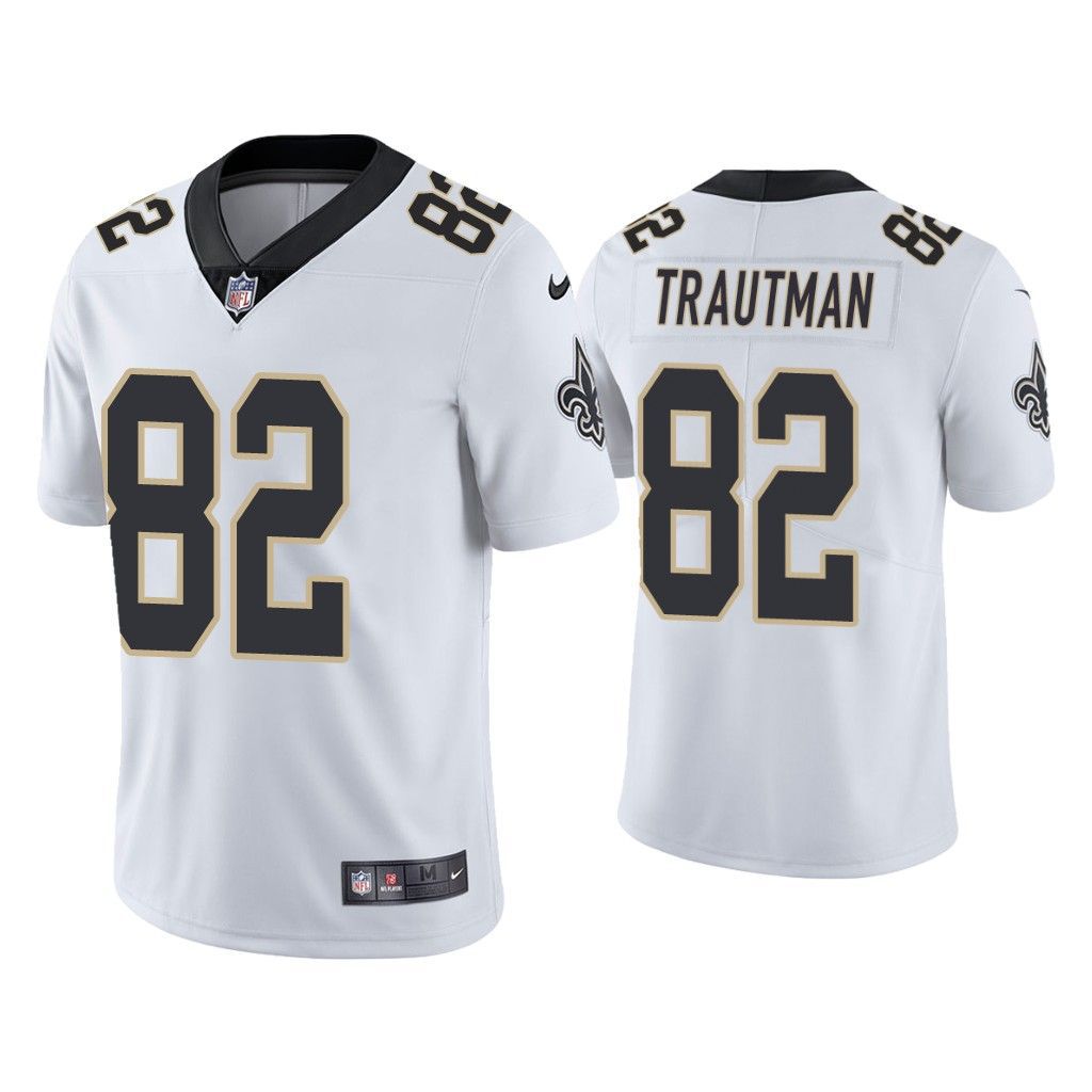 Men New Orleans Saints #82 Adam Trautman Nike White Limited NFL Jersey